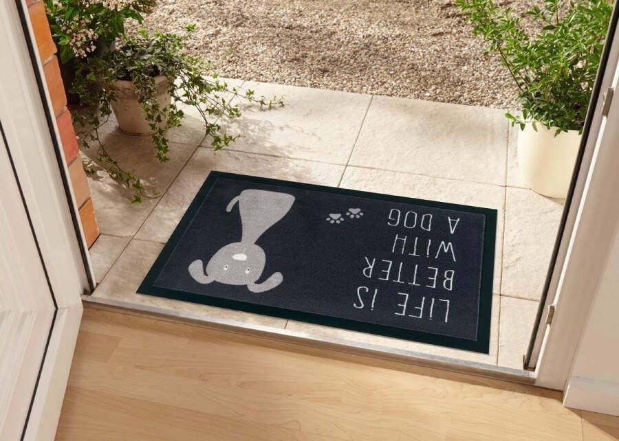 My home Mat Hond Antislip diermotief Dog met tekst robuust gemakkelijk in onderhoud