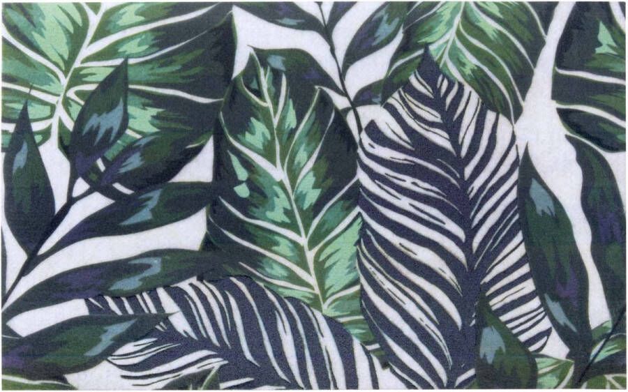 Tapeso Deurmat palm groen 45x70 cm