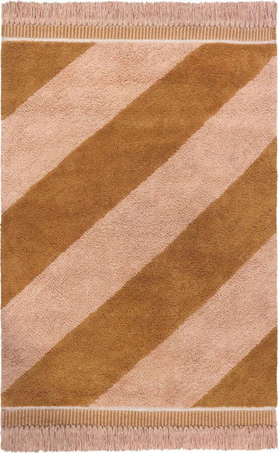 Tapis Petit Vloerkleed Tim pink ocher 130 x 90 cm