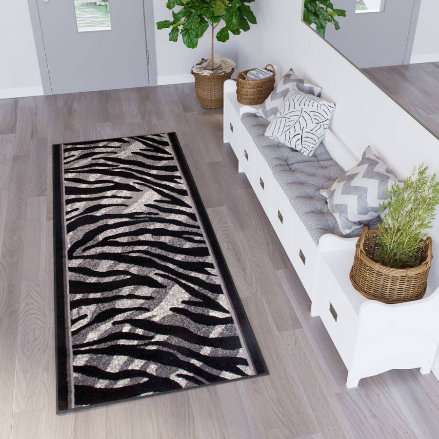 Tapiso Dream Tapijt Loper Gangloper Vloerkleed Zebra Maat- 70x500