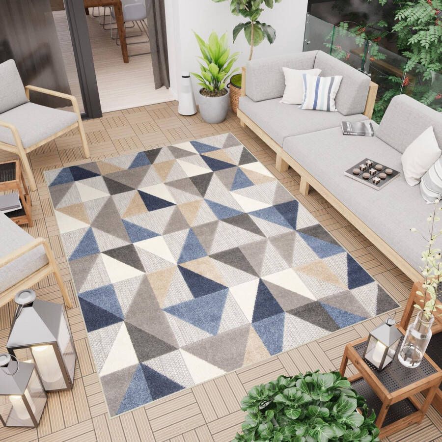 Tapiso Patio Indoor Tapijt Buitenkleed Tuintapijt Modern Vloerkleed Outdoor Maat- 160x220