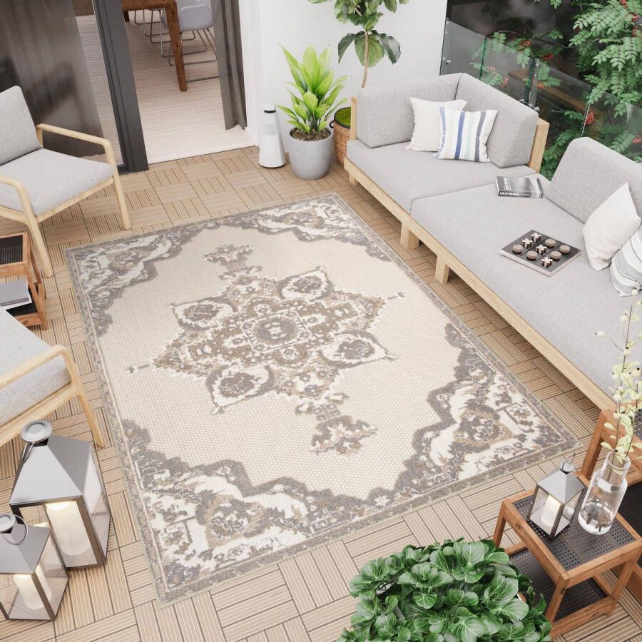 Tapiso Patio Indoor Tapijt Buitenkleed Tuintapijt Vloerkleed Outdoor Modern Maat- 200x300