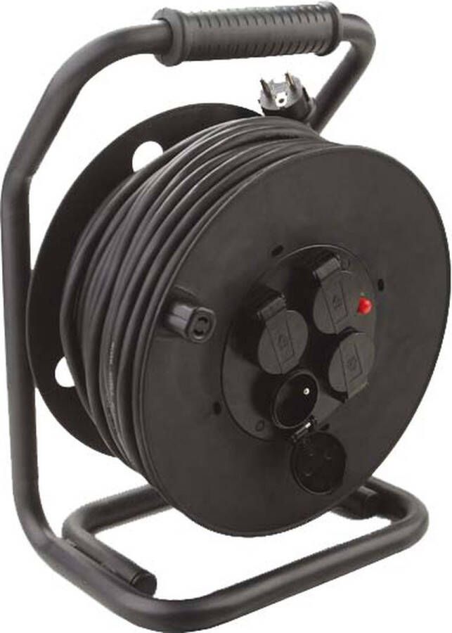 Target haspel 40 meter 4 stopcontacten IP44 industriele kabel (Neopreen) 3x2 5mm2