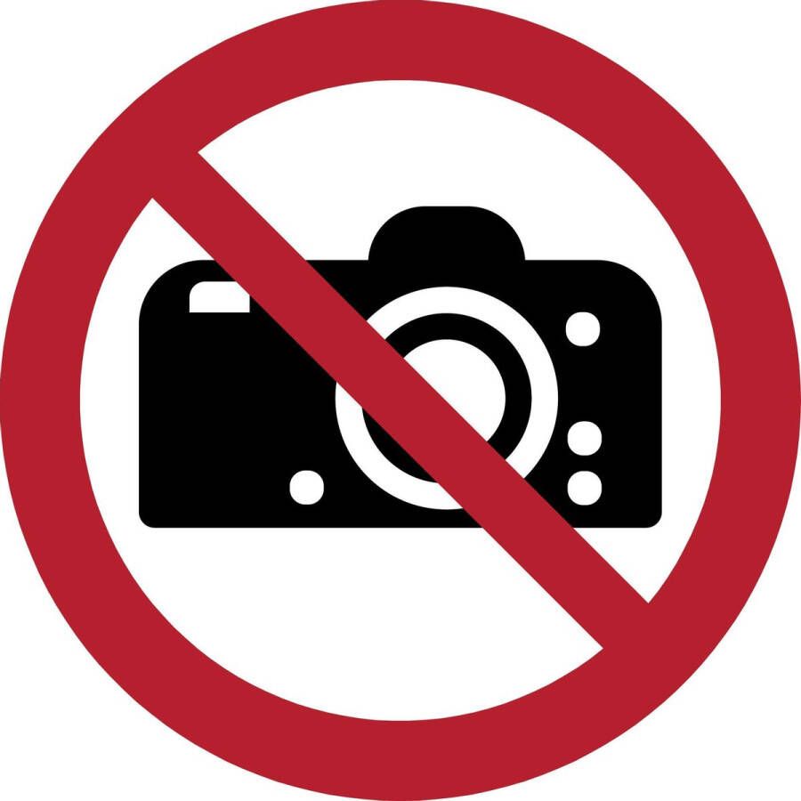 Tarifold Pictogram fotografie verboden ø200mm verpakt per 2 stuks