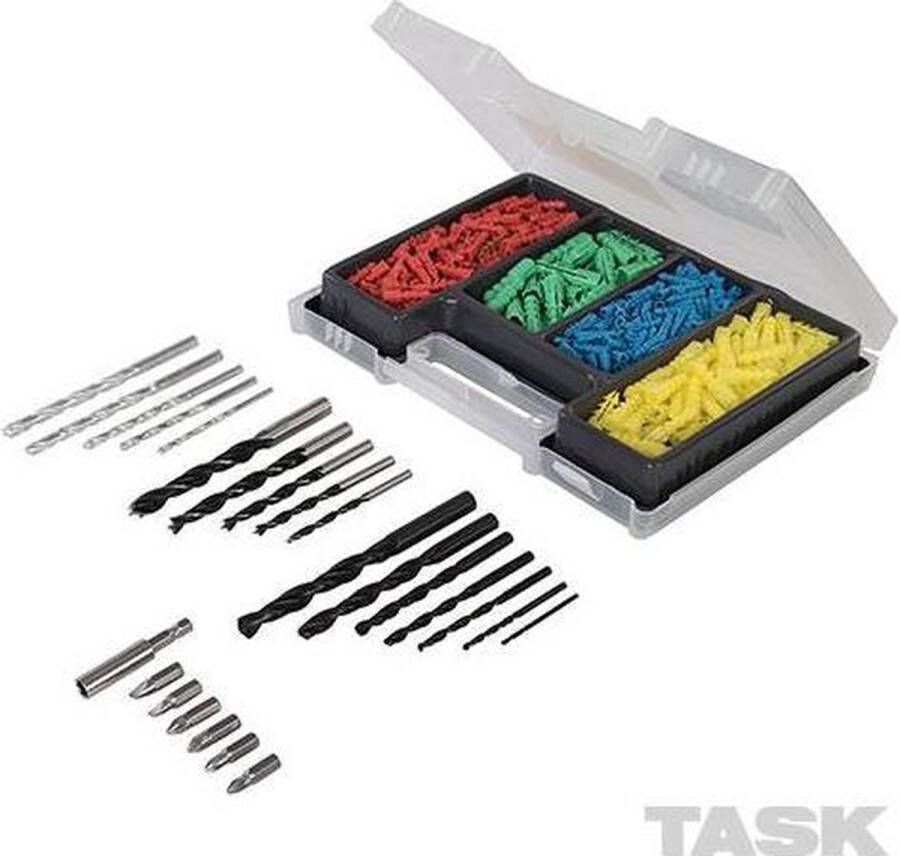 Task Pluggen met Boren Set Ø 5 t m 10 mm Inclusief Bits 300 delig