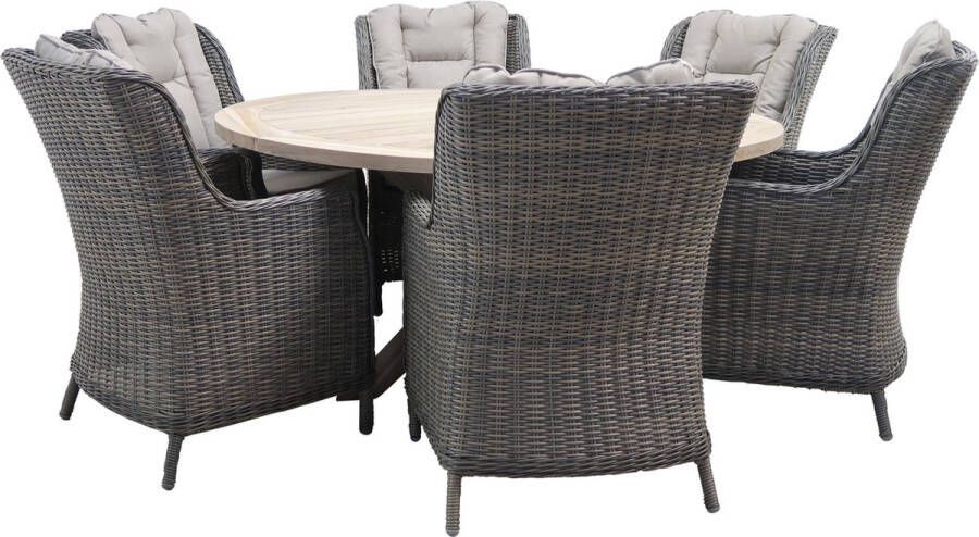 Taste by 4 Seasons Outdoor Taste by 4 Seasons Louvre 160cm Ø tuinset met Osborn tuinstoel Sand 7-delig