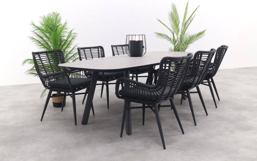 Taste by 4 Seasons Outdoor Taste Manolo deens ovaal|Jasmine tuinset Antraciet 7-delig