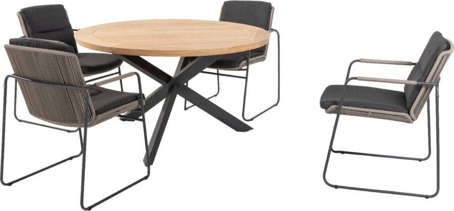 Taste by 4-Seasons Outdoor Taste Parma Prado ronde tuinset 5-delig stapelbaar