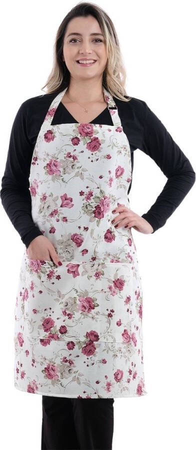 Tavas Sweet Keukenschort Rode Rozen Professioneel Verstelbaar 60x80 cm Kookschort BBQ Schort Horecakwaliteit Schorten voor vrouwen One Size Fits All