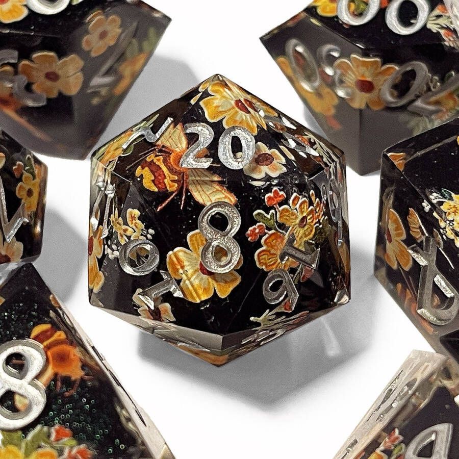 Tavern Dice Bees DnD Dice Set Bijen Dobbelstenen Set Dnd Dice Set DnD Dice Resin Layered DnD Dobbelstenen