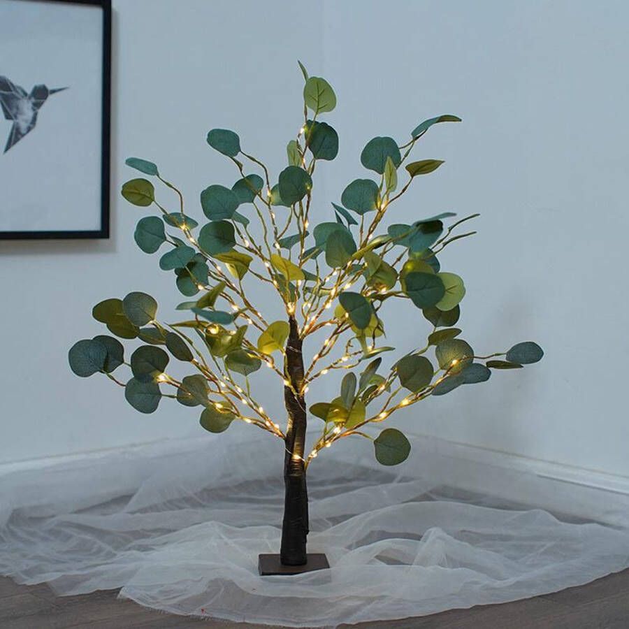 Merkloos Sans marque TDR- Kunstmatige Eucalyptus plant Lamp Decoratie leuk voor met kerstmis voor woonkamer en slaapkamer-LED lamp-Werkt Op Batterijen