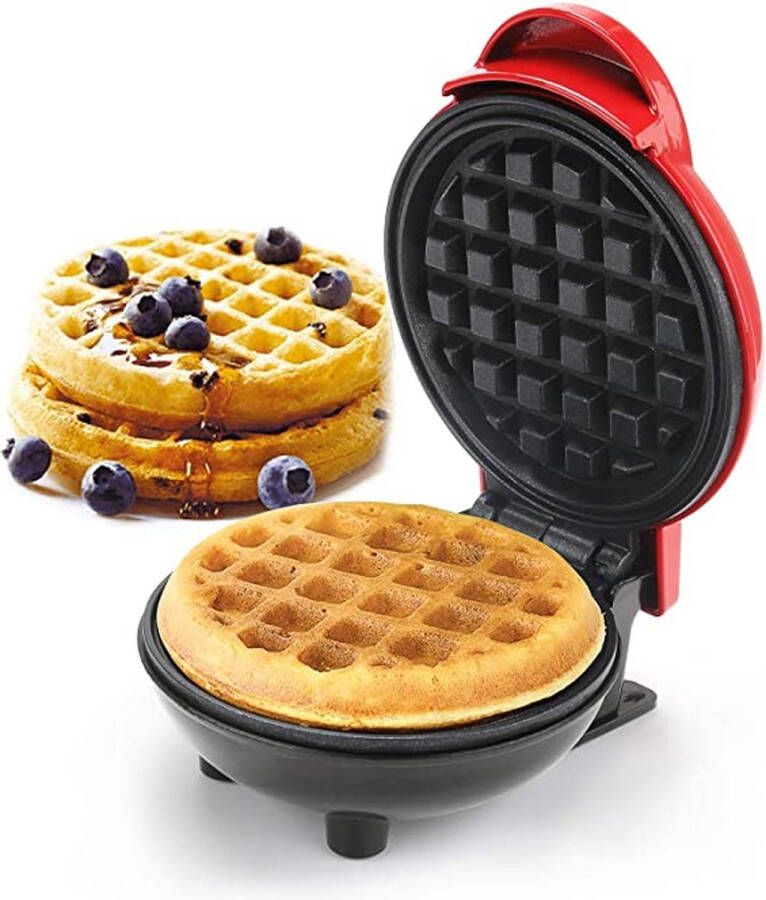 Te Amo Mini wafelijzer Kleine Wafelmaker Mini Waffle maker Compact voor Heerlijke Mini-Wafels Rood