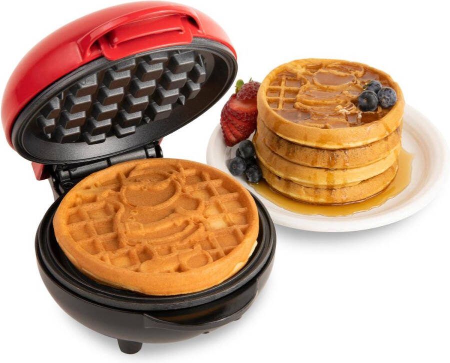 Te Amo Mini wafelijzer Kleine Wafelmaker Mini Waffle maker Compact voor Heerlijke Mini-Wafels Rood