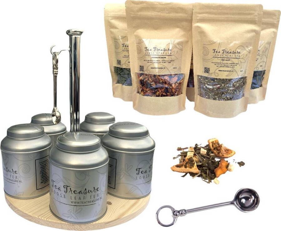 Tea Treasure Loose Leaf Tea Treasure Thee Carrousel- Groene thee -Losse thee Theeblikken Theeplateau Theedoos Theebeleving- Kerstcadeau