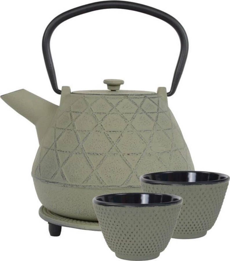 Teaclassix Theeset Hewi 1 l Grijsgroen (set van 4)
