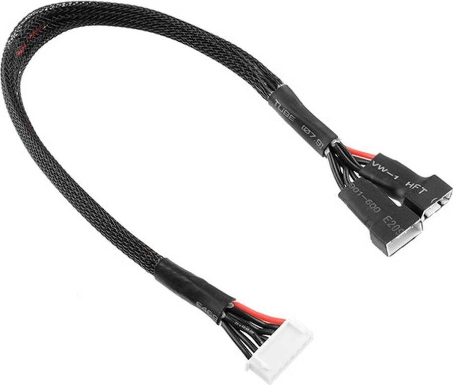 TEAM CORALLY Balanceer kabel 2X 3S Batterij 2X 3S XH stekker Lader 6S XH stekker Siliconen kabel 22AWG 30cm 1 st