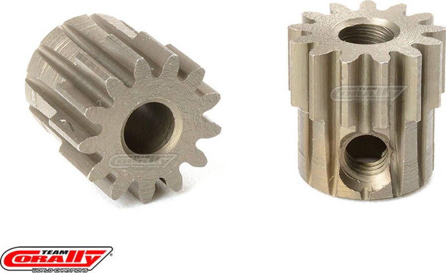 TEAM CORALLY M0.6 Motortandwiel Kort Gehard staal 13 Tanden Motoras dia. 3.17mm