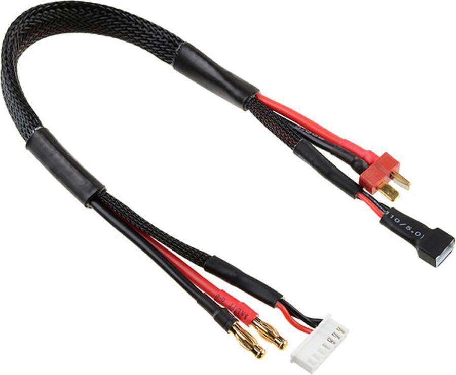 Team-Corally Revtec Laad- balanceer-kabel Deans 2S Lader 6S XH connector 2S XH connector 14AWG Siliconen-kabel 30cm 1 st