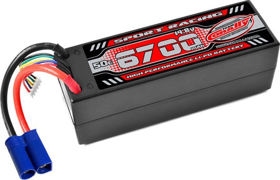TEAM CORALLY Sport Racing 50C 6700Mah 4S 14 8V EC-5 Hard Case