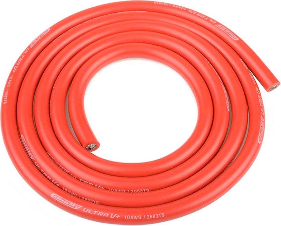 Team-Corally Ultra V+ Siliconen kabel Super flexibel Rood 10AWG 2683 0.05 Strengen BD 5.5mm 1m