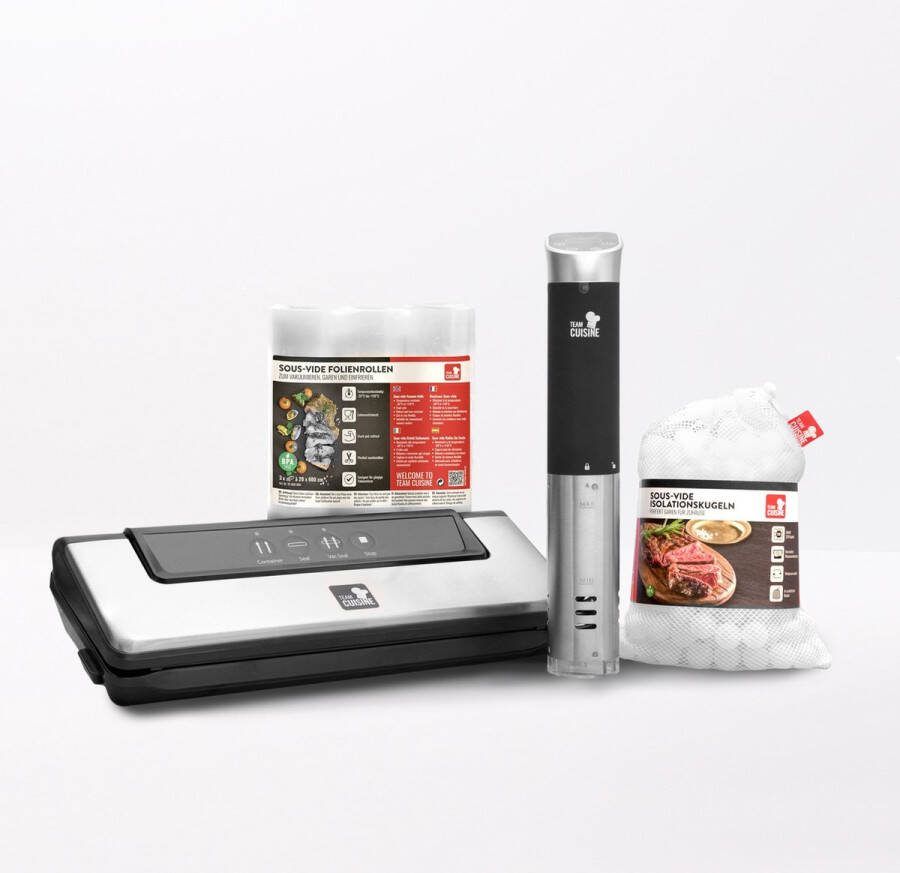 TEAM CUISINE SOUS VIDE STARTERSET VOORDEELSET SOUS VIDE STICK VACUMEERAPPARAAT