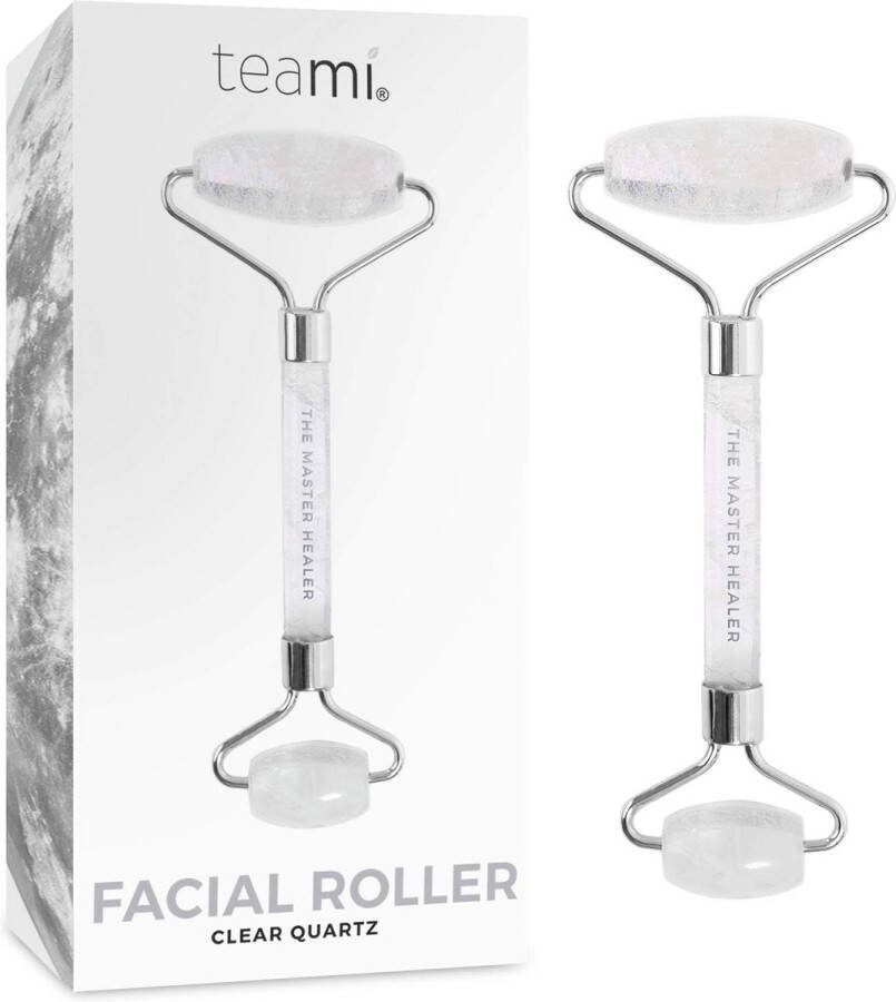Teami Blends Clear Quartz Facial Roller Gezichtsroller Jade Roller Massageroller Voor een stralende en ontspannen huid