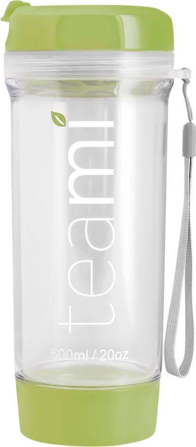 Teami Blends Teami Thee Tumbler 600 ml Theebeker Stijlvolle en functionele drinkbeker Voor onderweg Olijf groen