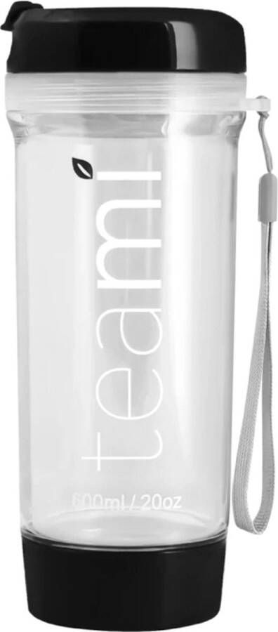 Teami Blends Teami Thee Tumbler 600 ml Theebeker Stijlvolle en functionele drinkbeker Voor onderweg Zwart