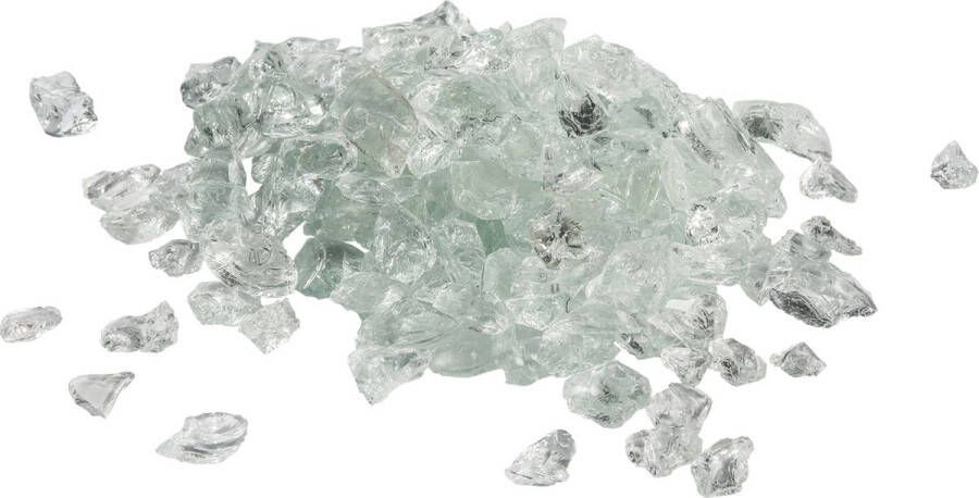 Teamson Home 4 kg Lavastenen voor Gas Vuurkorven en Gas Haarden Gehard Vuur Glas Vuur Rotsen Vuurtafel Accessoires Transparant