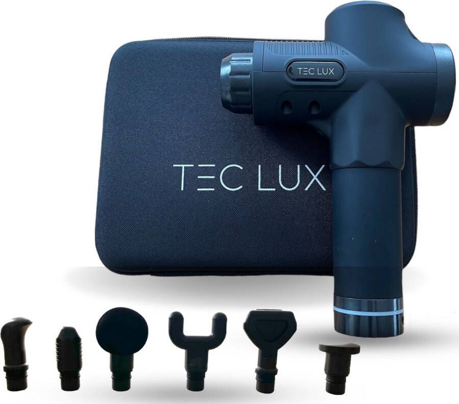 Tec Lux Massage gun Sport & Relax Massage Apparaat Professioneel Massage Pistool Fitness -Ontspanning Stressverlichting Spierherstel Revalidatie 6 Massagekoppen