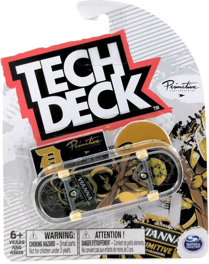 Tech Deck Primitive Skateboards Tamarin Giovanni Vianna Black and Gold Foil Complete Fingerboard M28