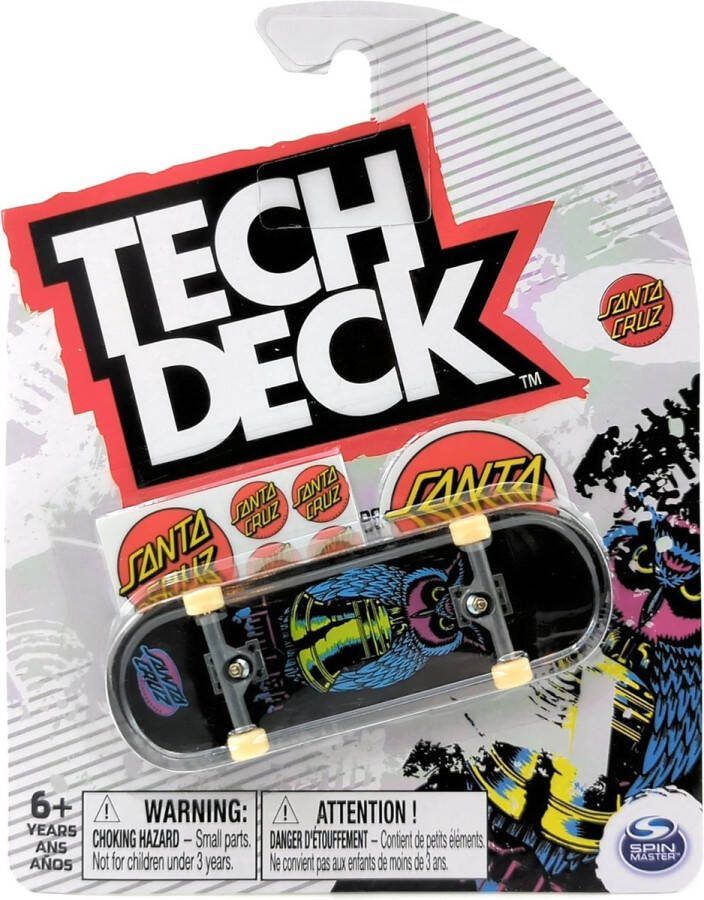 Tech Deck Santa Cruz Skateboards Tom Asta Night Owl Complete Fingerboard M28