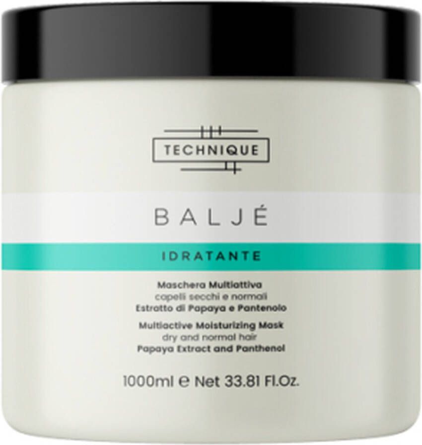 Tech Nique Technique Balje multi-actief hydraterend haarmasker 1000ml Voor droog en normaal haar MADE IN ITALY