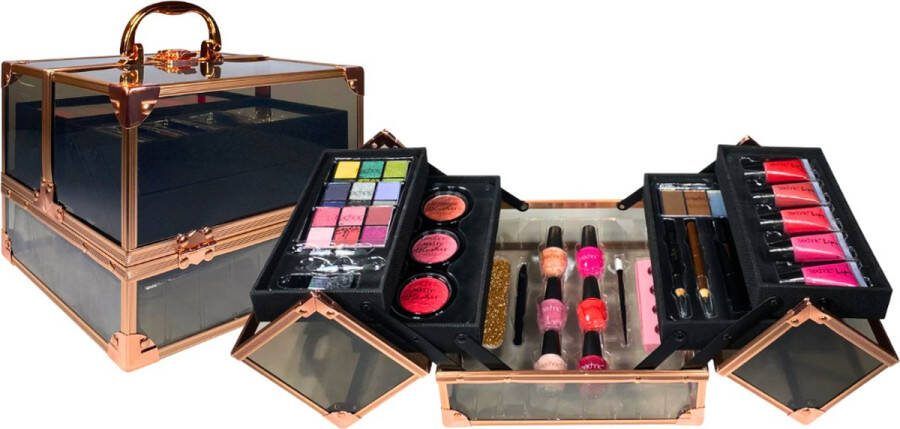 Technic Cadeauset Make-Up Rose Gold & Black Filled Beauty Case