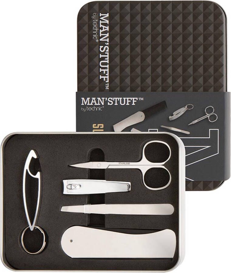 MAN'STUFF Manicure-cosmetica-etui Man`Stuff Survival Tin (set 5-delig Heren cadeauset 'box voor noodgevallen')