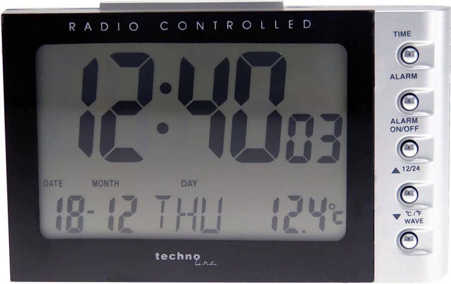 Technoline Radio gestuurde wekker Datum Temperatuur WT 188