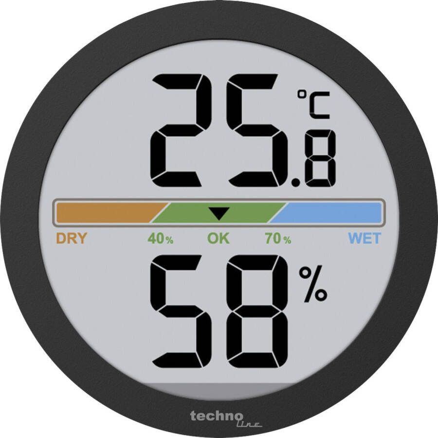 Technoline thermometer WS 9418 60x60x15mm zwart TL-WS9418