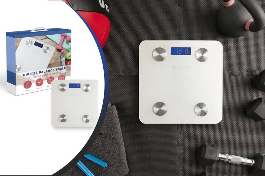 Technosmart Weegschaal – Personenweegschaal – Slim – Op Batterijen – 180 kg 2 x 28 x 28 cm