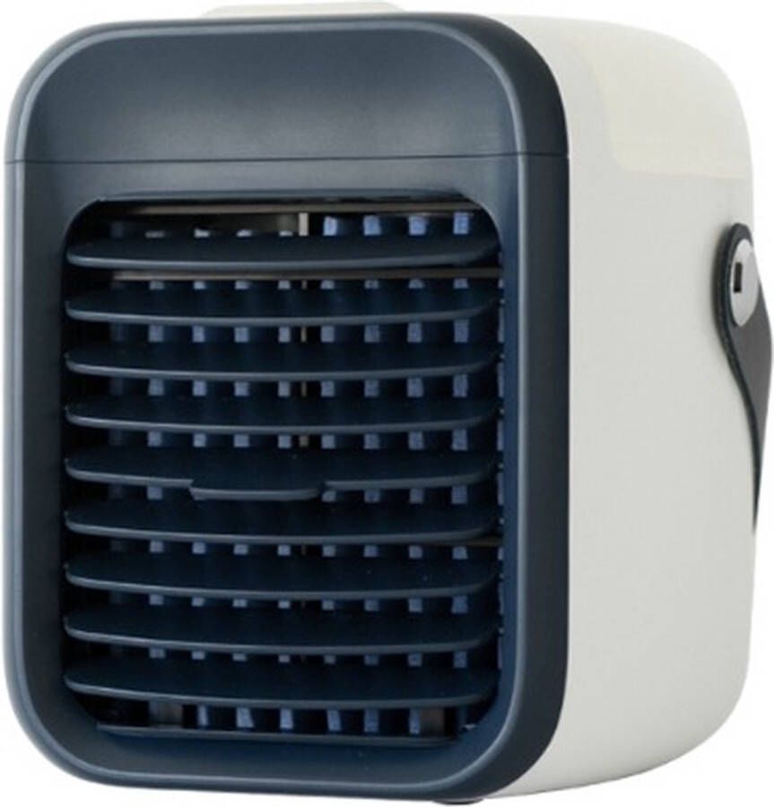 TechU™ Mini Airco – Desktop Luchtkoeler Koelventilator – 2000 mAh – 3 Snelheden – USB Airconditioner – Blauw