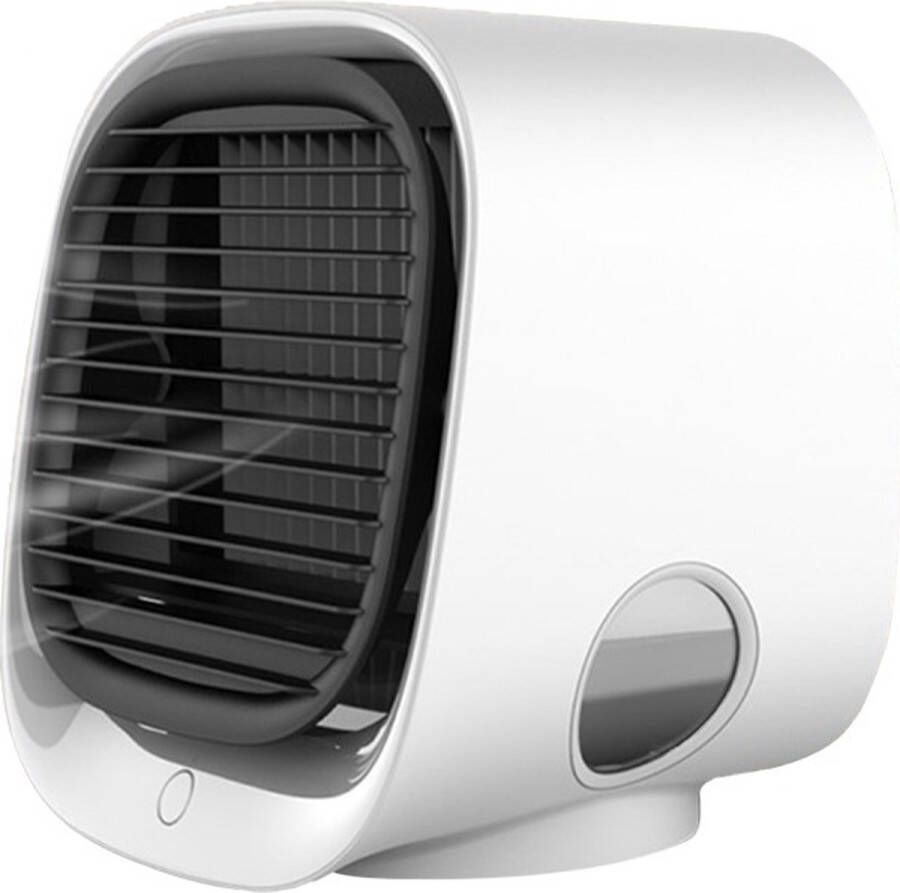 TechU™ Mini Airco – Desktop Luchtkoeler Koelventilator – 5 Volt – 3 Snelheden Koelen – USB Airconditioner – Wit