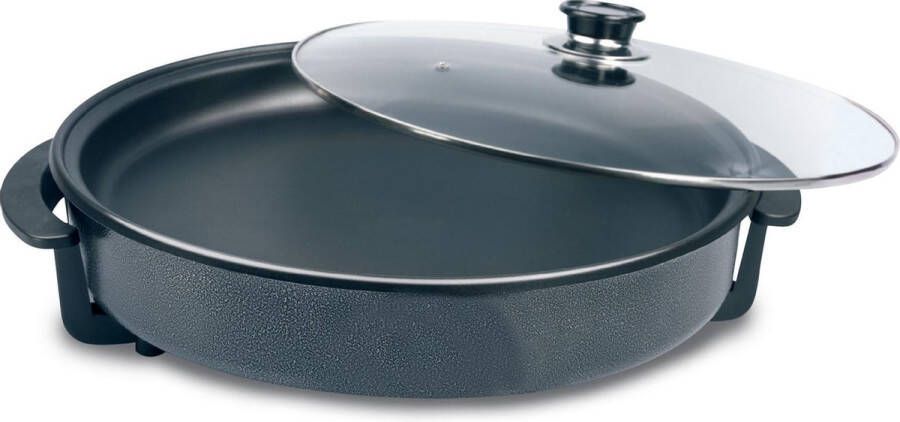 Techwood elektrische hapjespan tp3034 pizza pan multifunctionele cooker ø 30 cm