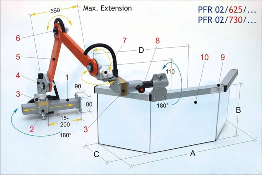 TECNOPIU Beschermkap voor freesmachine BVPFR 02 730 ...