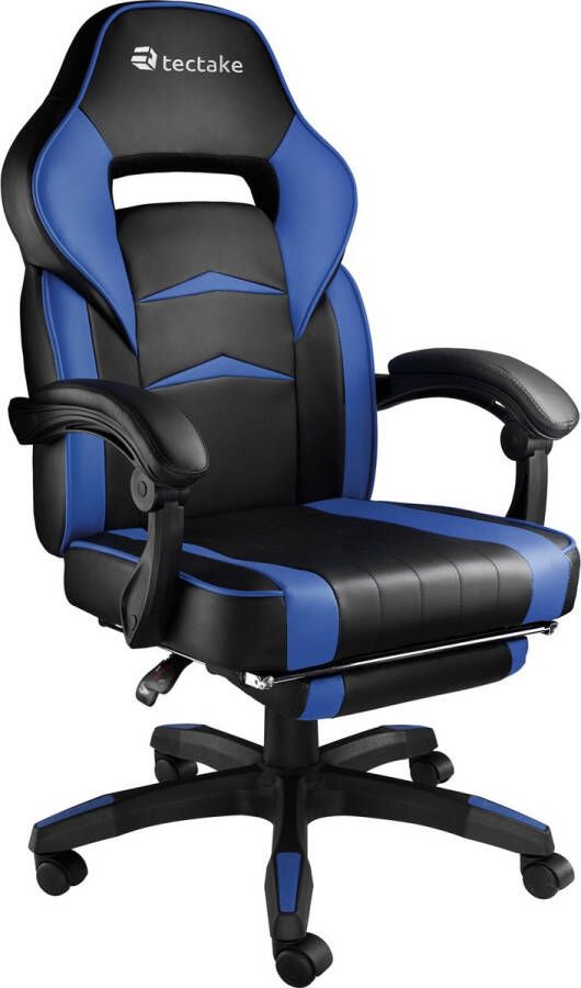 Tectake bureaustoel Comodo gamestoel zwart blauw 404743