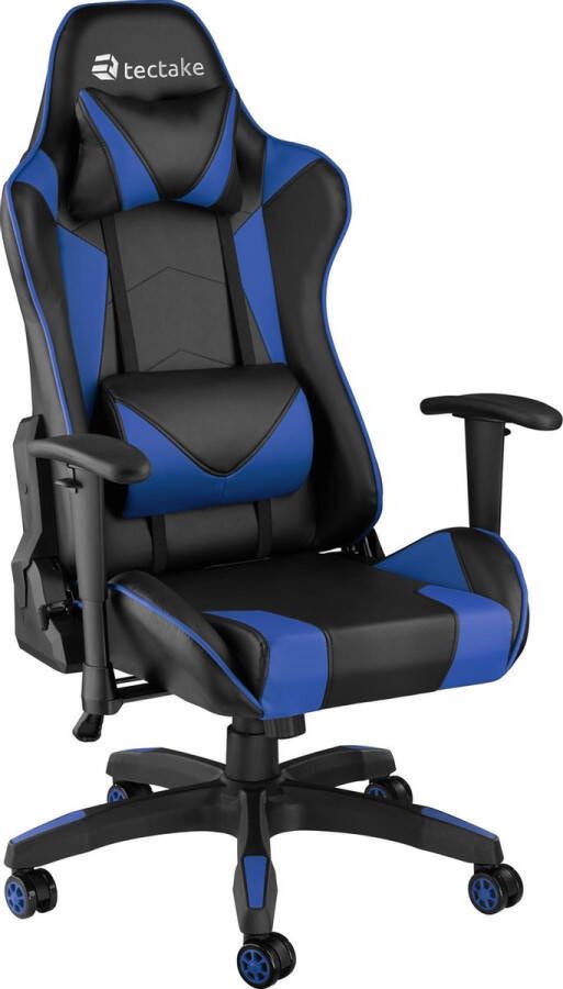 Tectake Bureaustoel Twink zwart blauw 403208