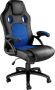 Tectake Bureaustoel Tyson racingstoel burostoel gamestoel zwart blauw 403466 - Thumbnail 2