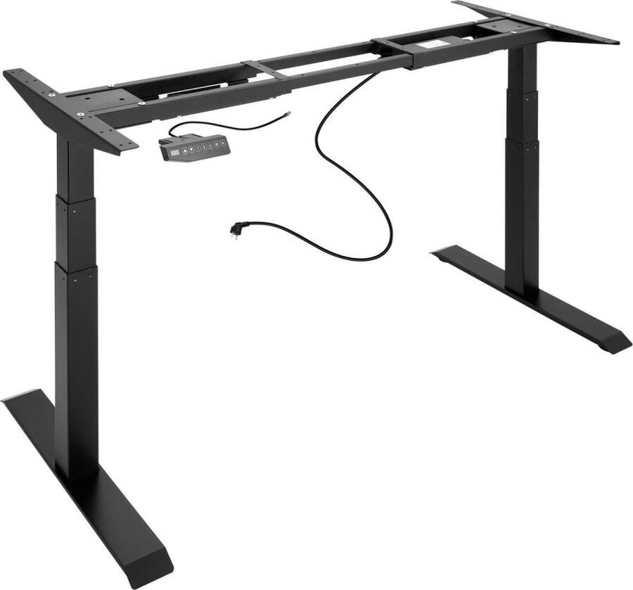 Tectake elektrisch tafelframe Denis zwart 402997 180x68x123 cm zit-sta bureau