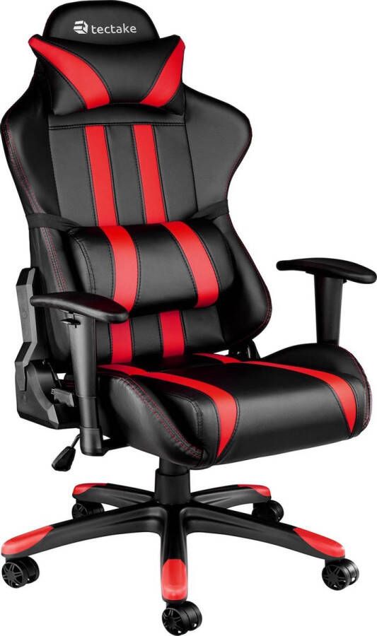 Tectake Gamingstoel Bureaustoel Premium racing style Zwart rood