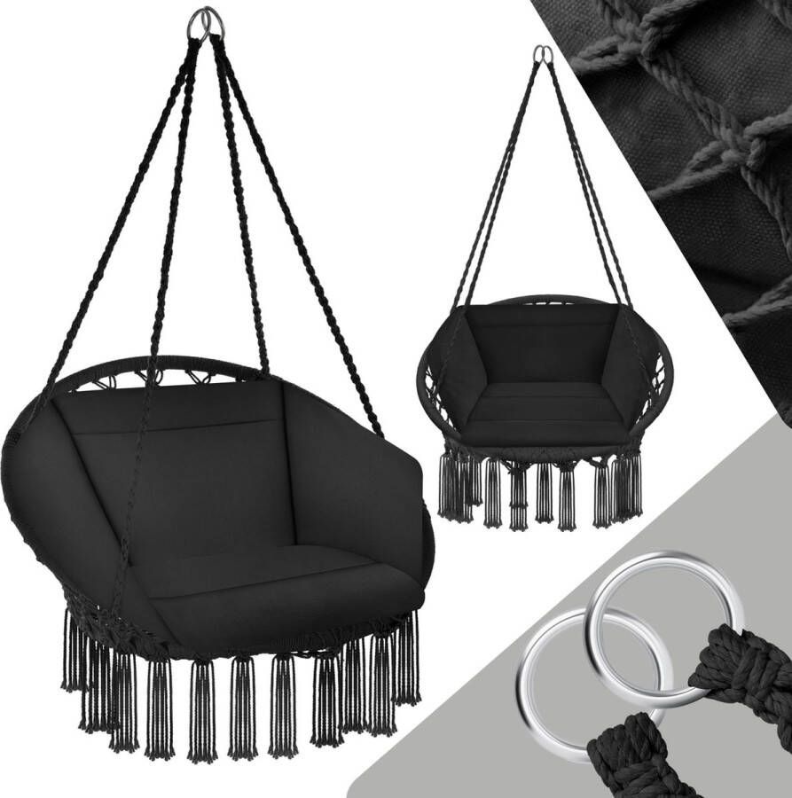 Tectake Hangstoel Grazia- zwart 403203