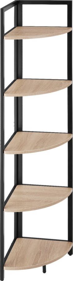 Tectake Hoekkast Castlebar 30x30x150cm lichtbruin 404772