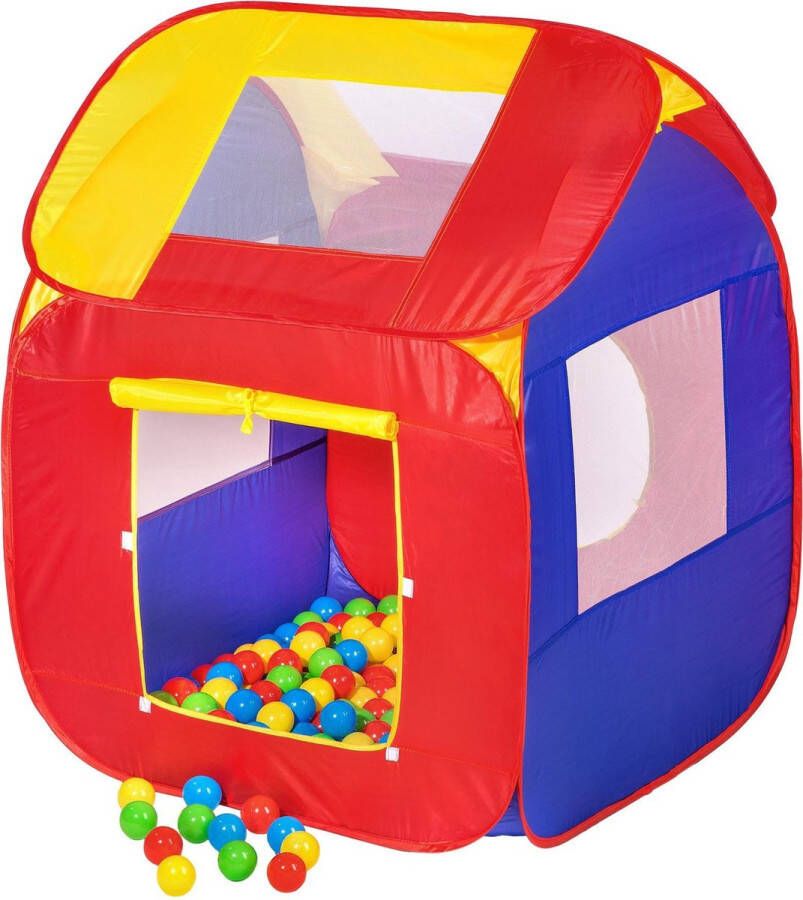 Tectake Kindertent speelhuis speeltent ballenbak 200 ballen 400729